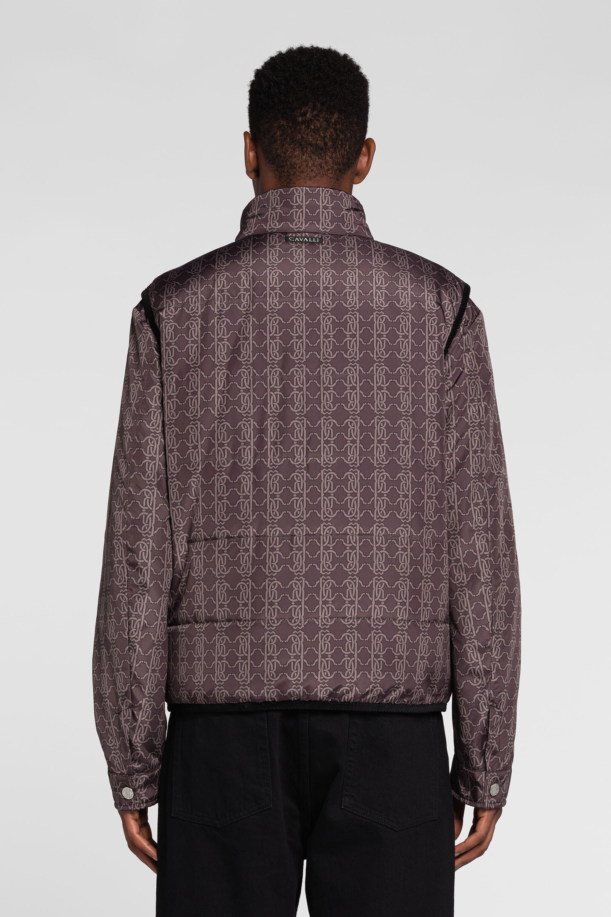 RC RC Monogram-Print Padded Gilet Brown PRT835-9ME43
