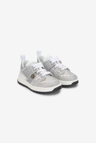 JU Silberne Glitzer-Sneaker für Kinder SILVER TJS01F-PZJ35