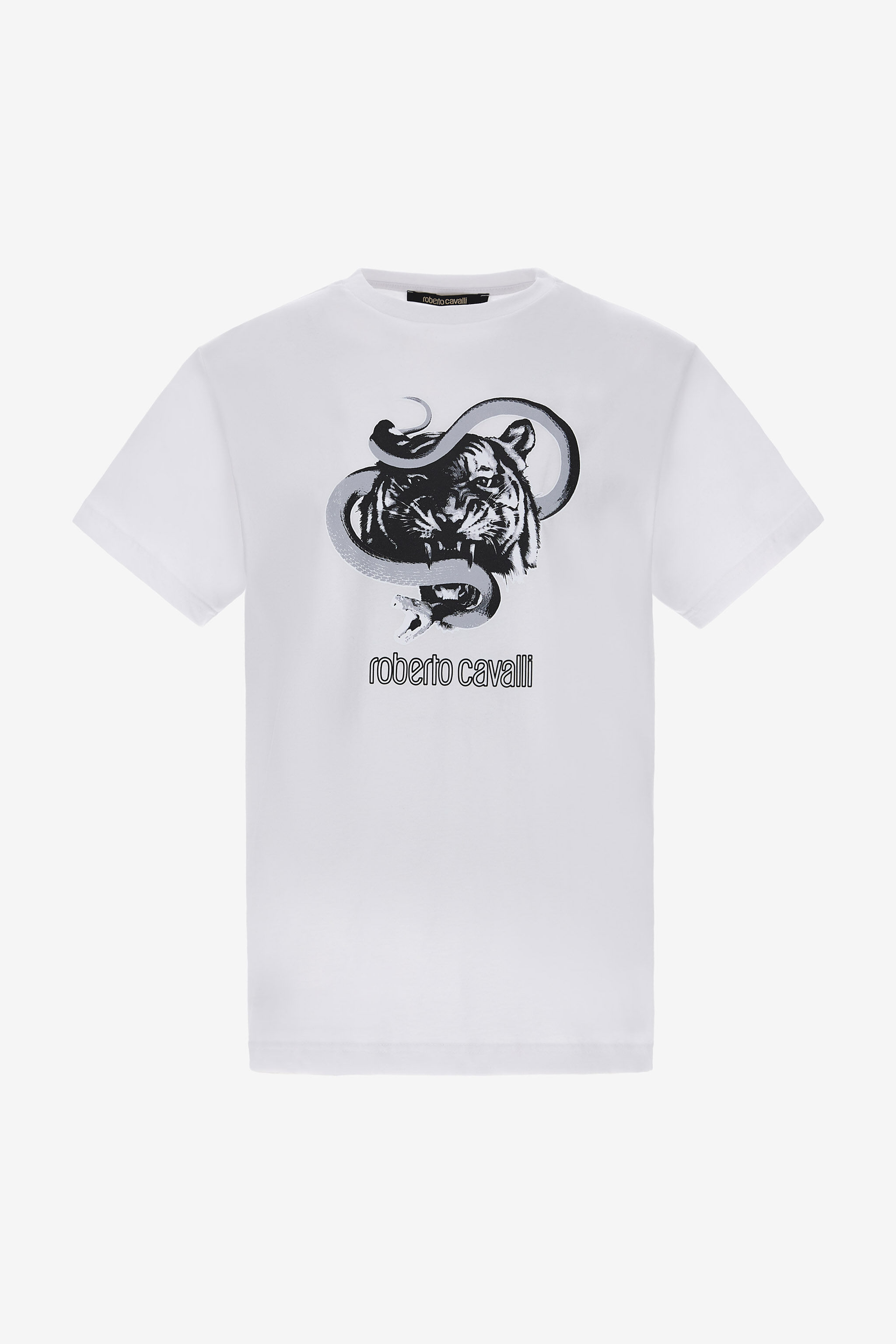 RC T-shirt con stampe Jaguar e Snake Bianco NOT60J-JD060