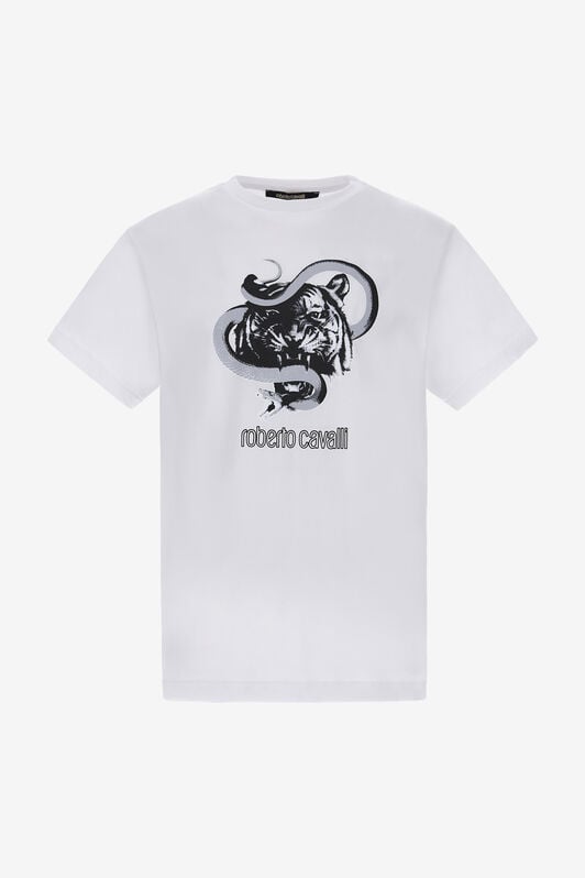 RC T-shirt con stampe Jaguar e Snake RC T-shirt con stampe Jaguar e Snake Bianco NOT60J-JD060
