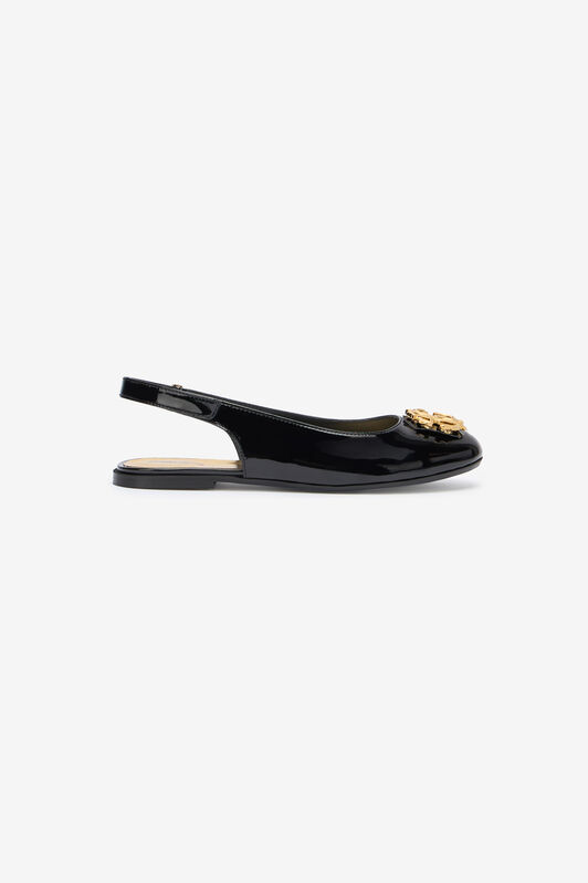 RC Slingbacks Noires avec Monogramme RC RC Slingbacks Noires avec Monogramme RC BLACK QOS01C-PZO19
