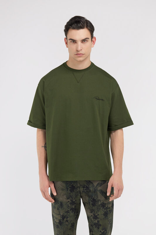 RC T-Shirt Verde Firma Ricamata Verde scuro SRT62A-JD060