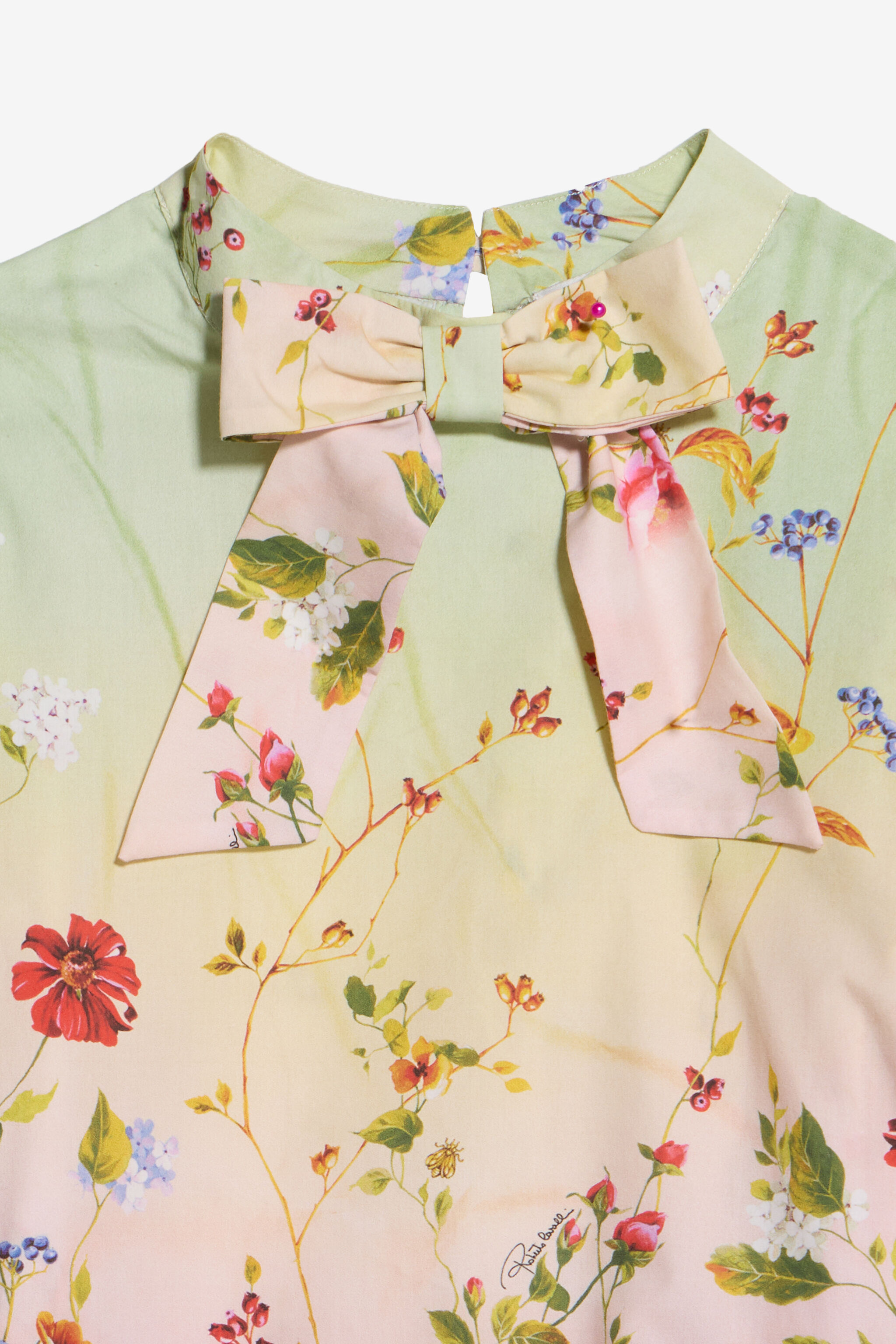 JU Miami Flowers Print Dress GREEN/FUXIA WJT11A-CTR64