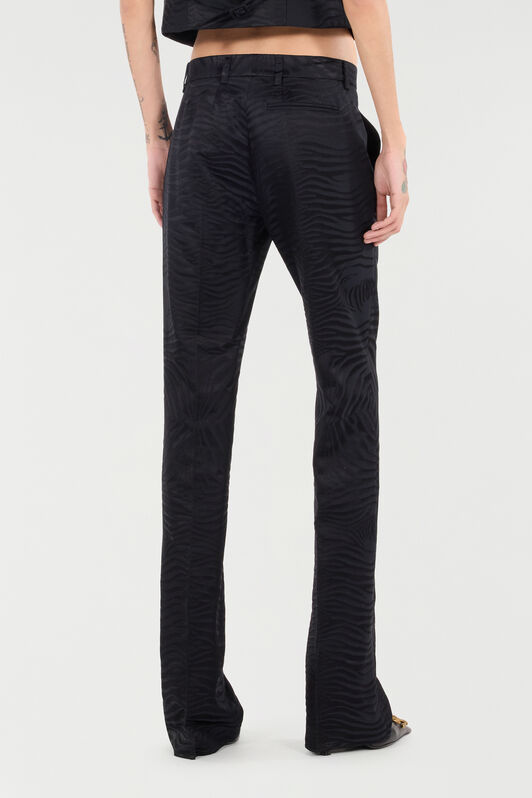 RC Pants With Solid-Color Tiger Skin Pattern Black UKT207-TJ033