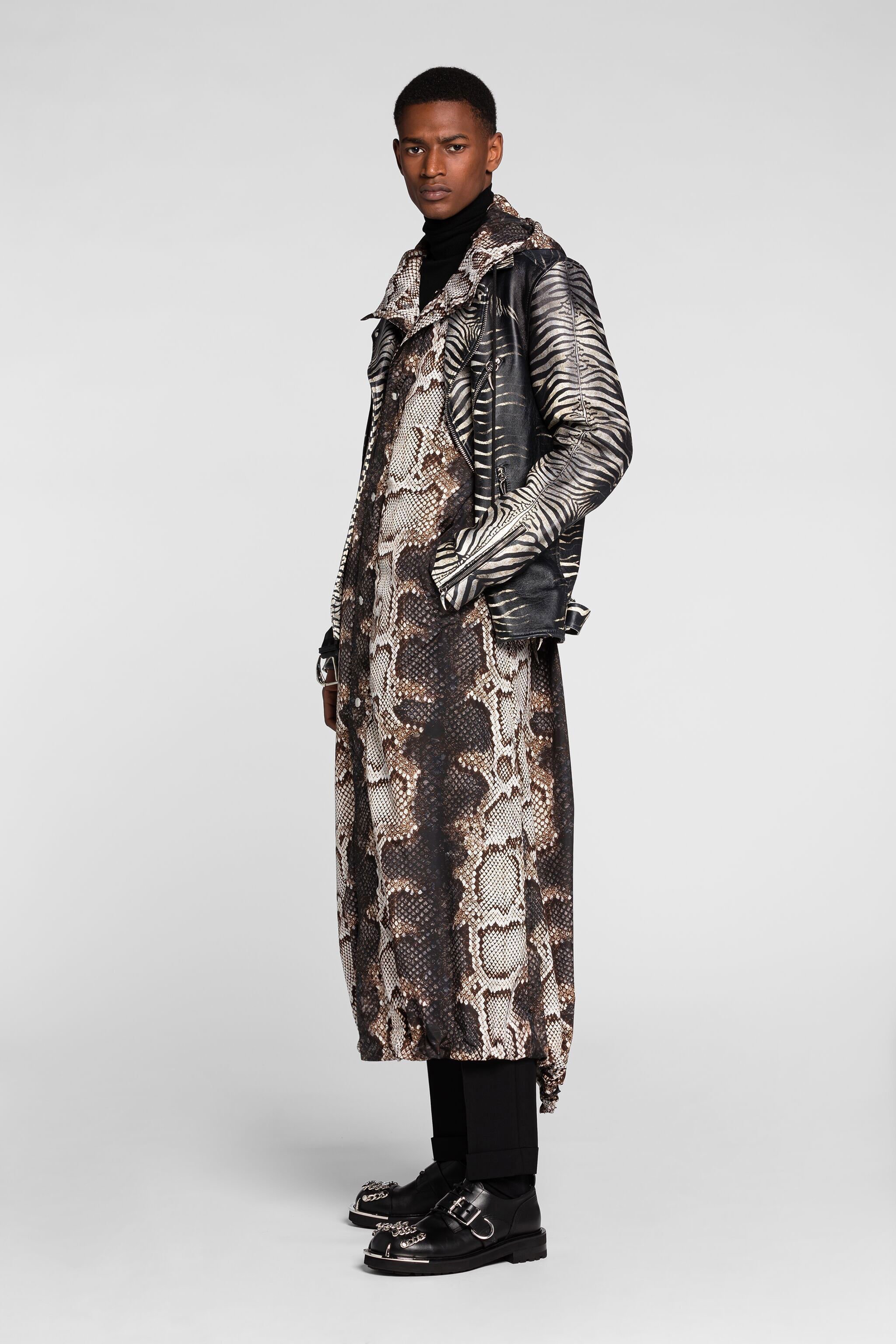 RC Python-Print Coat NATURAL/BLACK PNT510-9MF01
