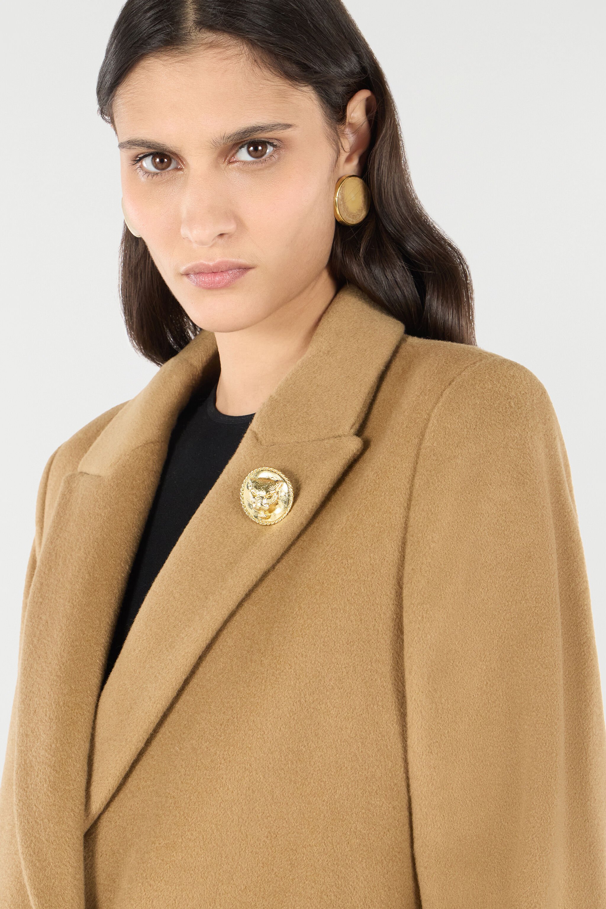 RC Cappotto Cammello in Lana e Cashmere CAMEL OOT50C-WH016