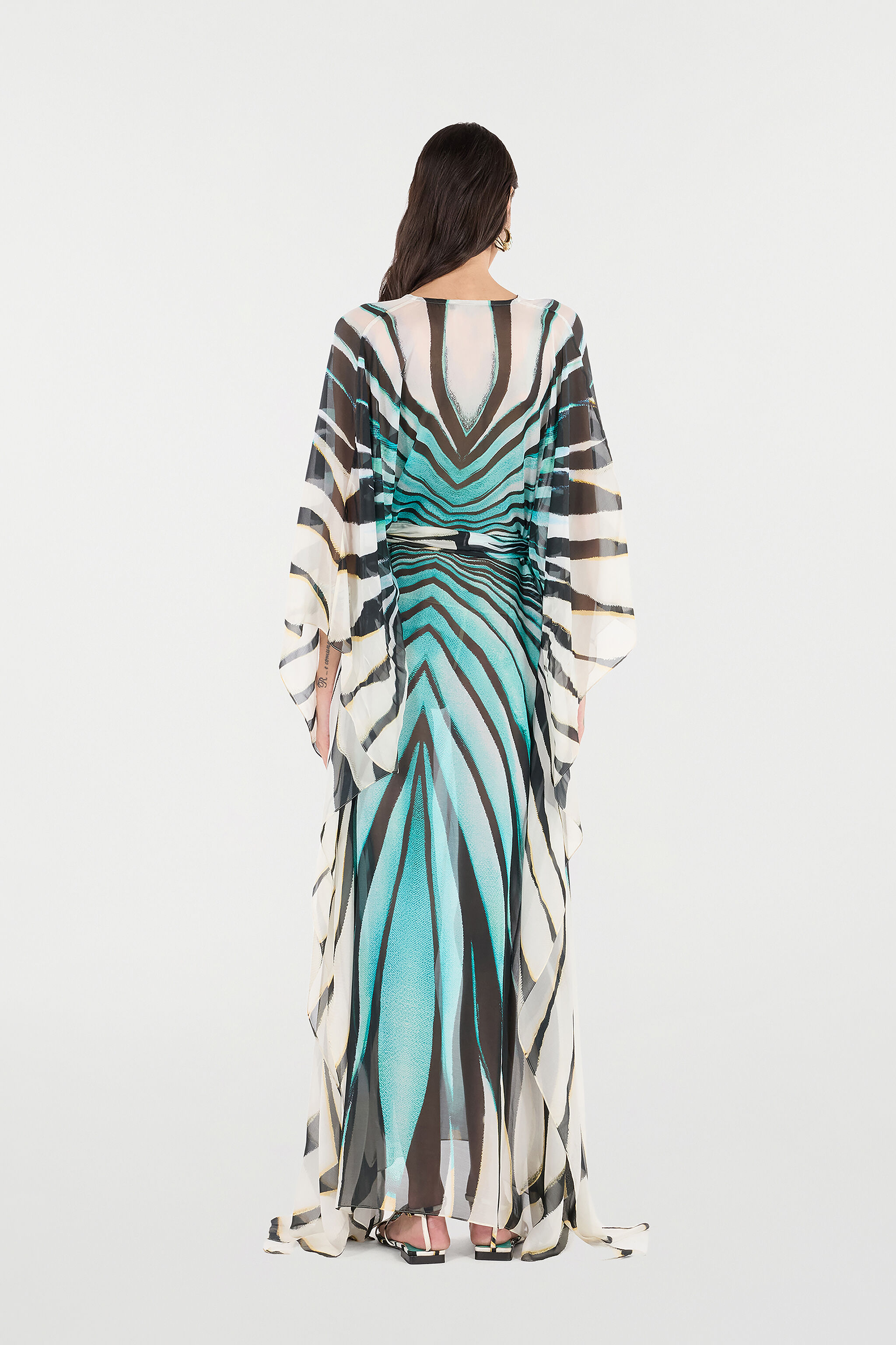 RC Ray Of Sea Print Kaftan Light blue VKW011-HNM33