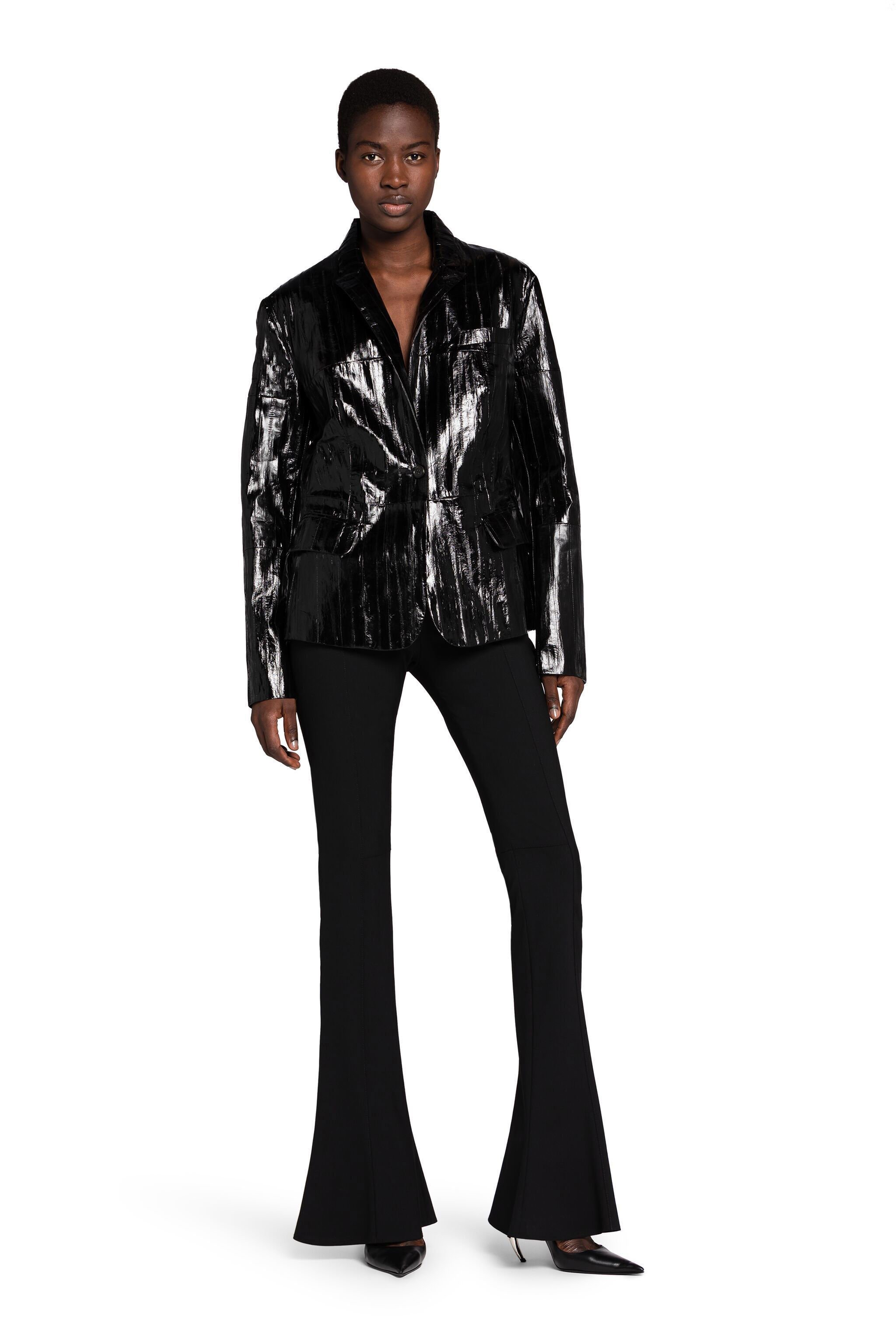 RC Embroidered Coated Blazer Schwarz MQP409-UB089