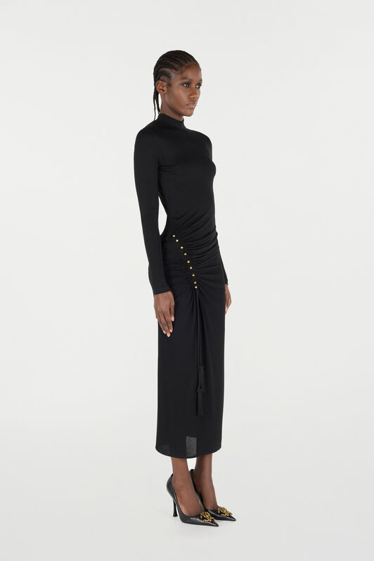 RC Long Dress with Gathered Detail RC Long Dress with Gathered Detail Schwarz VQT109-JE034