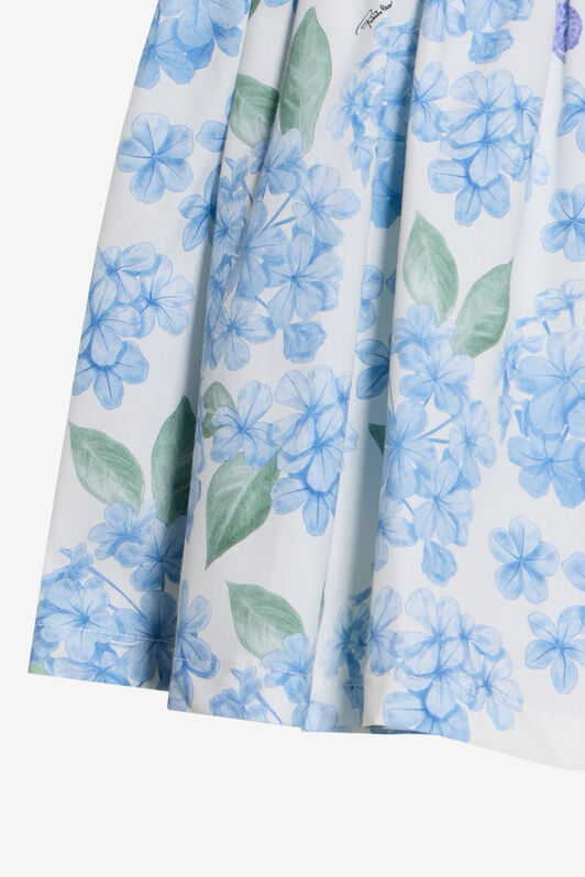 JU Kleid mit Plumago-Print WHITE/BLUE WJT106-JD001