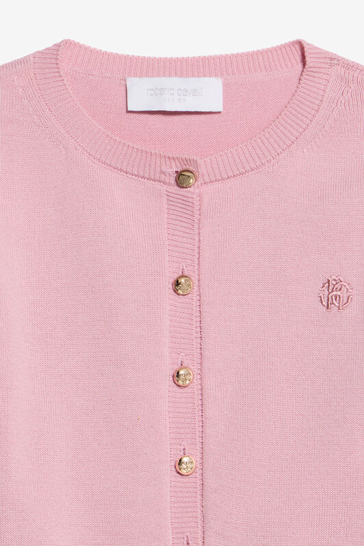 JU Pink Cotton Cardigan PINK CRYSTAL ROSE WJM90C-MG001