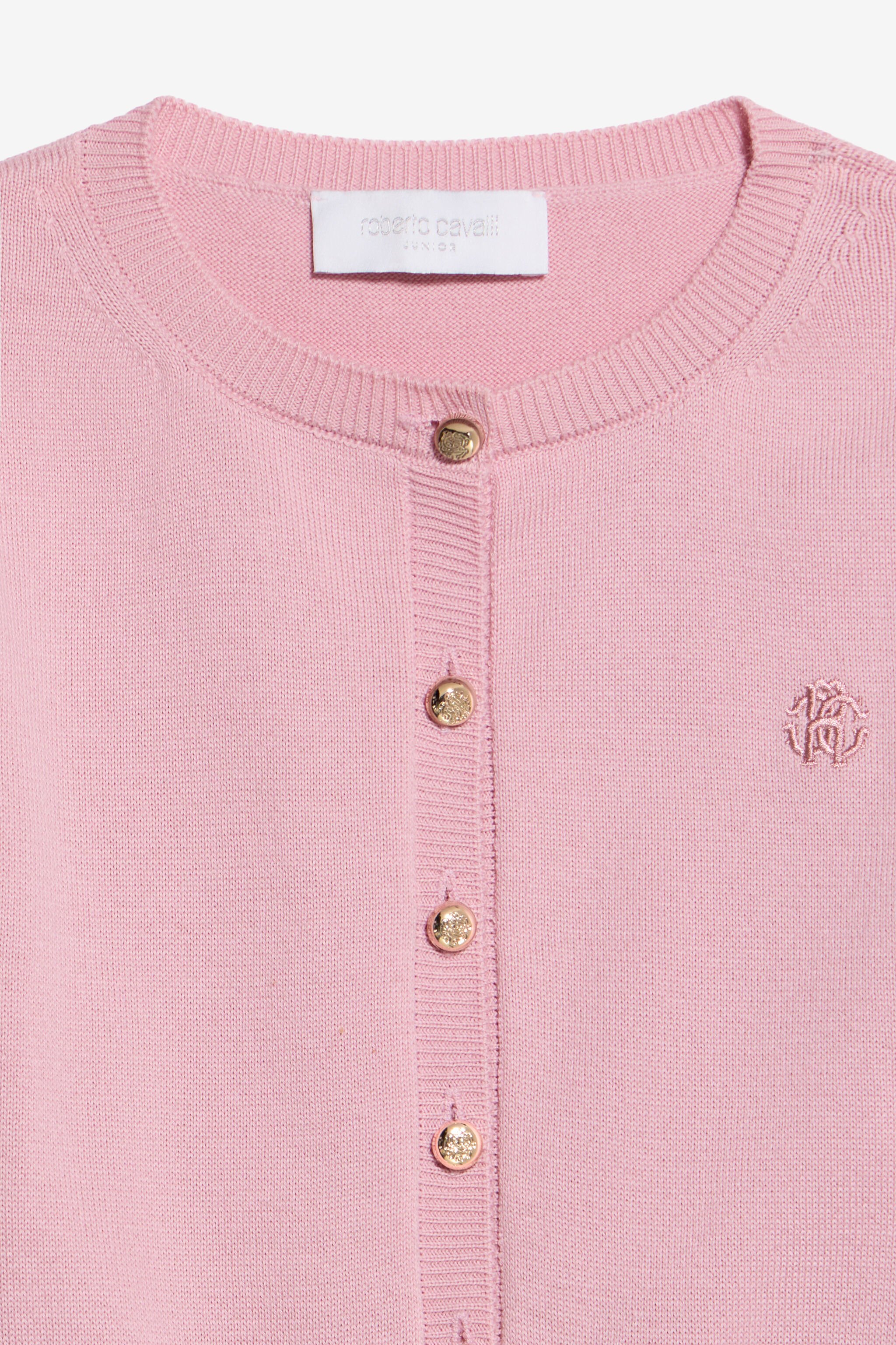 JU Pink Cotton Cardigan PINK CRYSTAL ROSE WJM90C-MG001