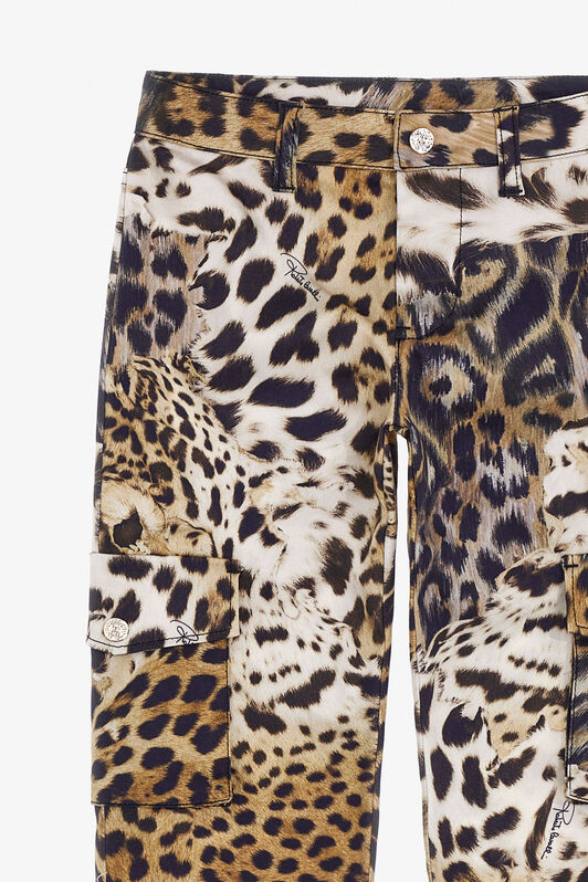 JU Jaguar Skin print pants Light brown TJT22D-6SM10