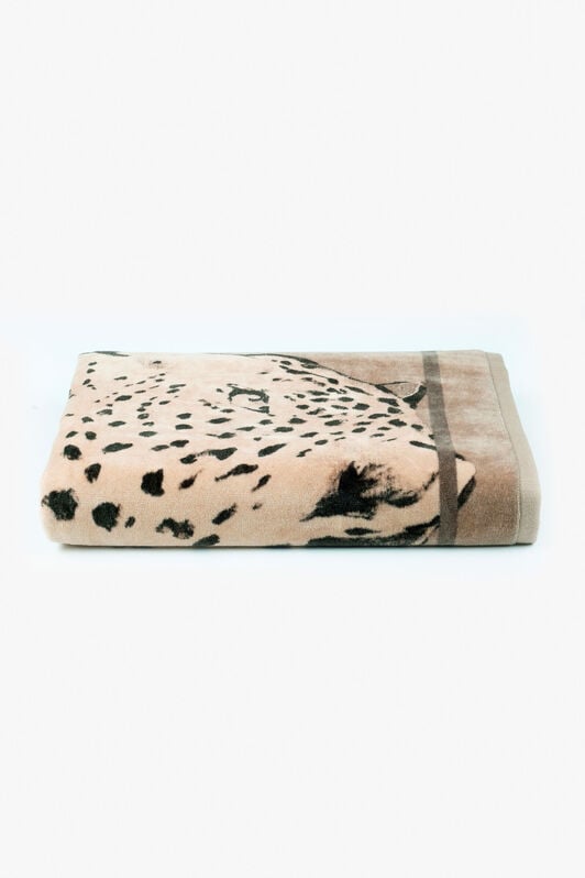 HO Big Cat Print Beach Towel HO Big Cat Print Beach Towel STONE UALH03-IH004