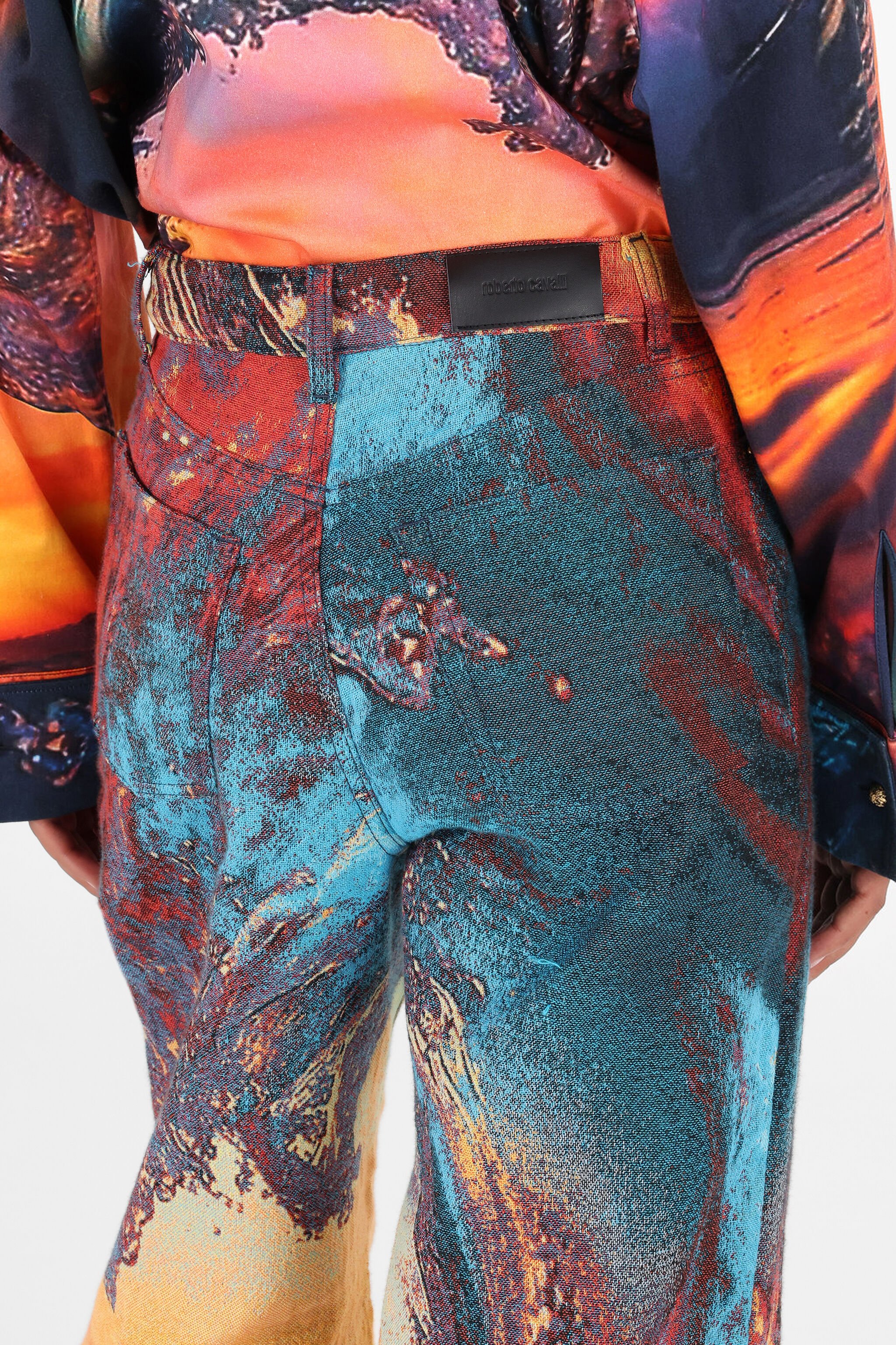 RC Hose mit Itaca-Print Blau/Orange UWT207-DJ091