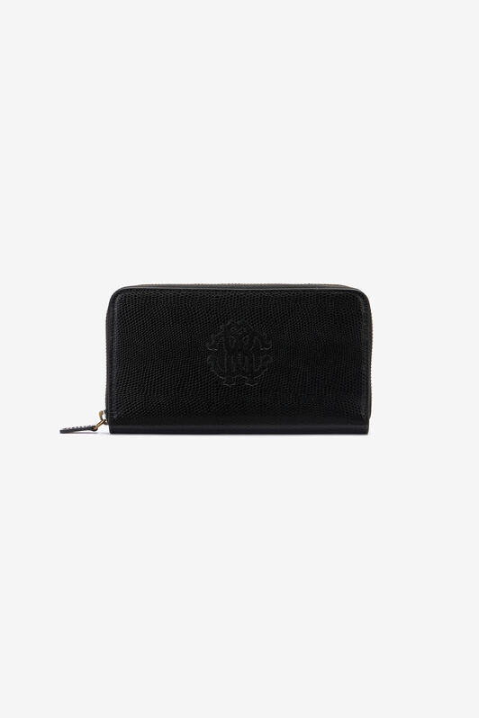 RC Portafoglio in pelle con Monogram RC Nero OOA00B-PZ015