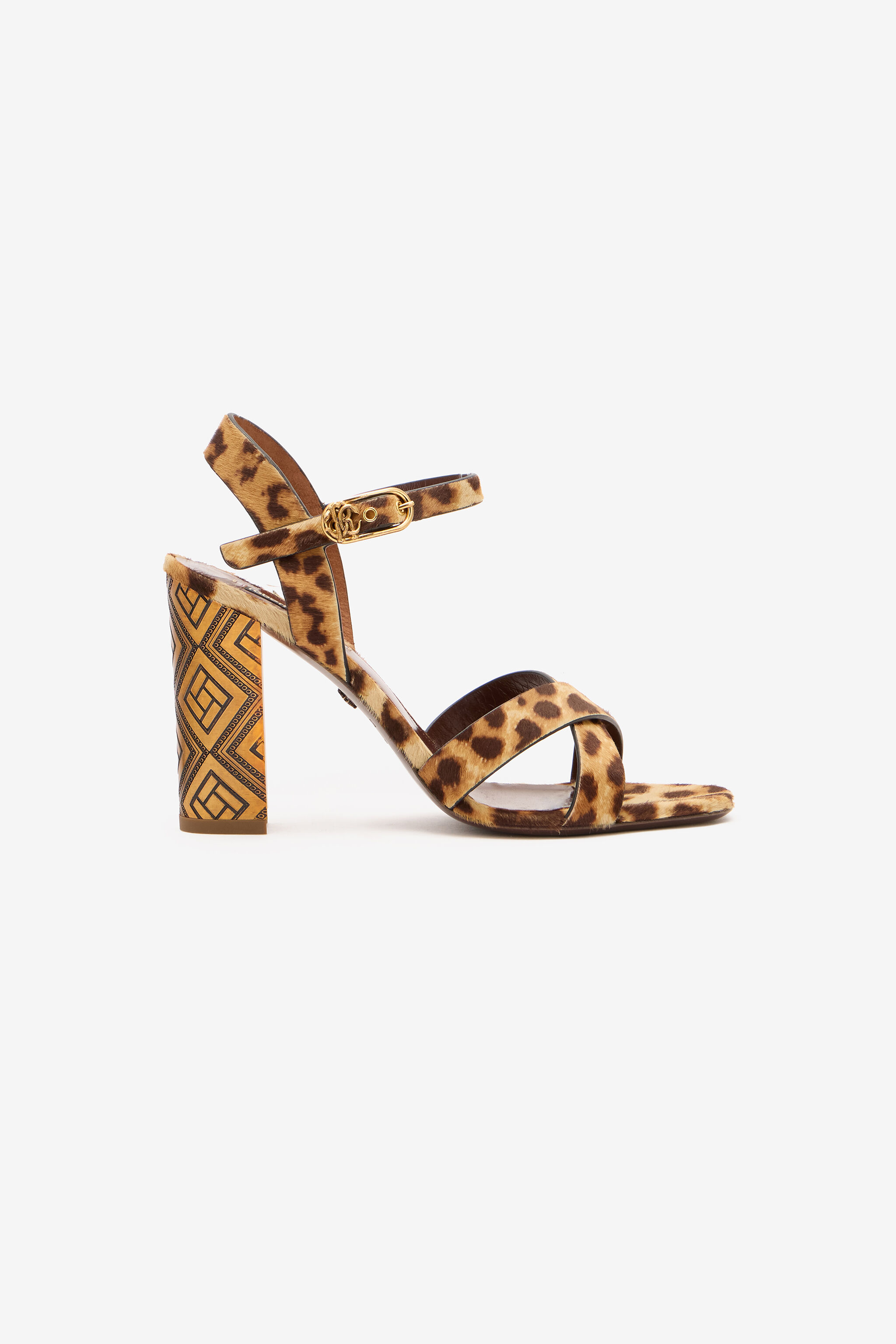 RC Hairy Cheetah Skin Sandals Brown VKS011-PZA92
