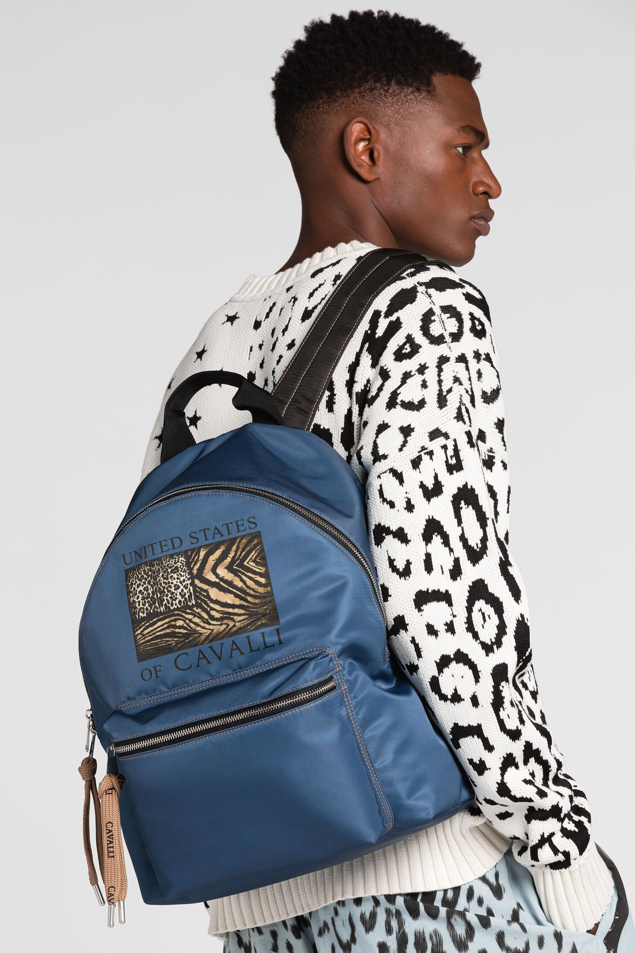 RC Graphic-print backpack Dark blue QRB003-3F000