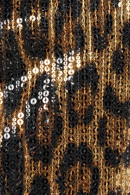 RC Sequin Mini Dress with Animal Print NATURAL WKT170-VXQ71