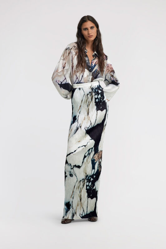 RC Marble Print Skirt Black/White TWT310-7NN18