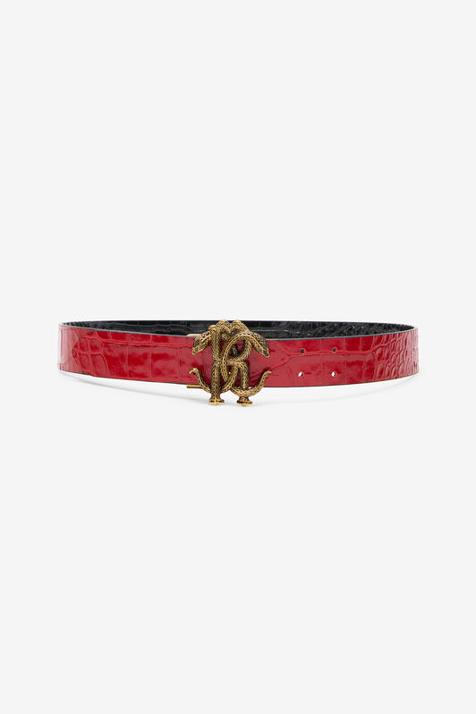 RC Reversible Belt with Mirror Snake Monogram RC Reversible Belt with Mirror Snake Monogram Rouge VKC007-PZ579