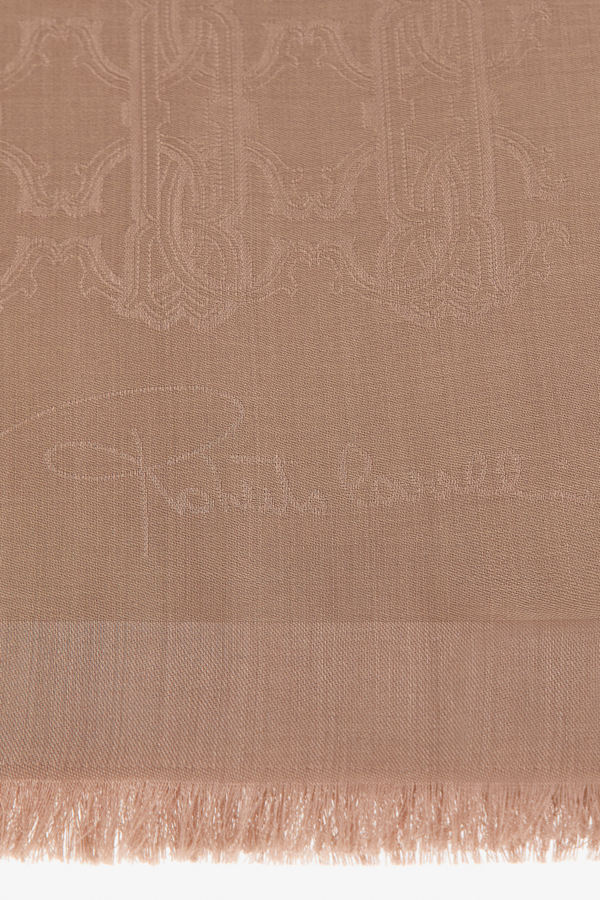 RC Roberto Cavalli shawl with RC MONOGRAM print Hellbraun SYI00B-1HL61