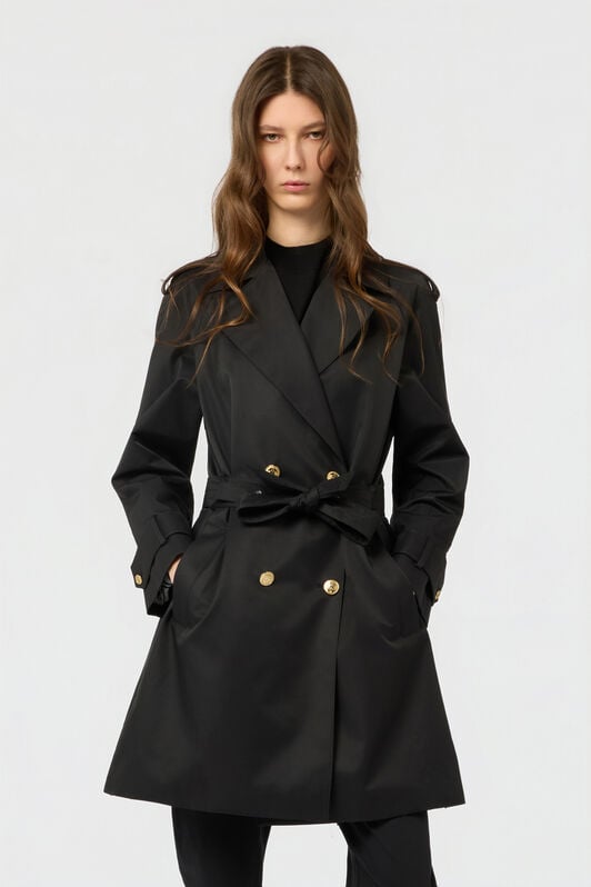 RC Black Trench Coat BLACK SOT50B-FA110