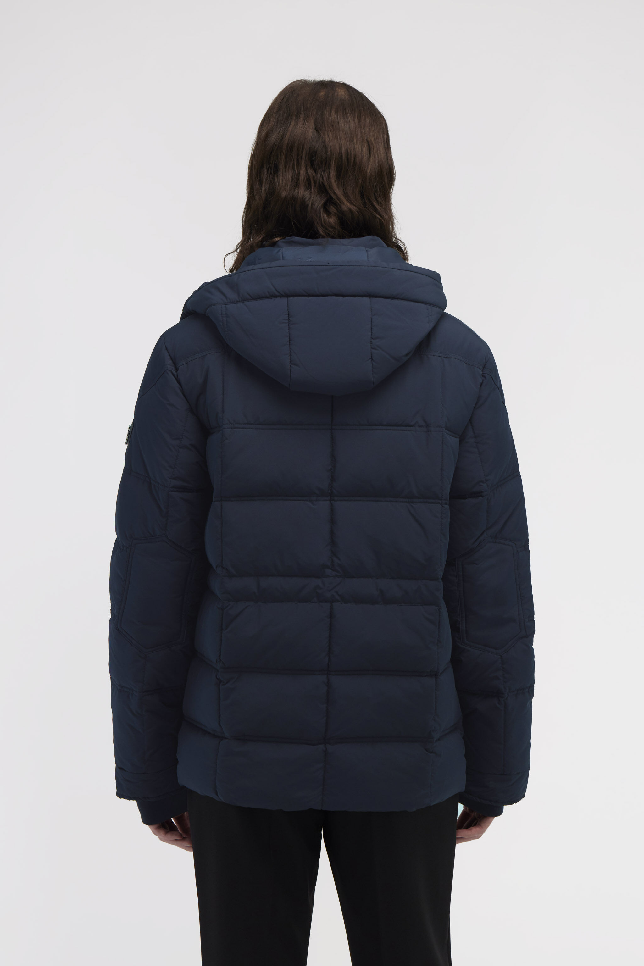RC Padded down jacket with logo Azul oscuro NOT40F-SB001
