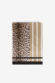 ${brand} Patchwork leopard-print beach towel ${colorDescription} ${masterID}
