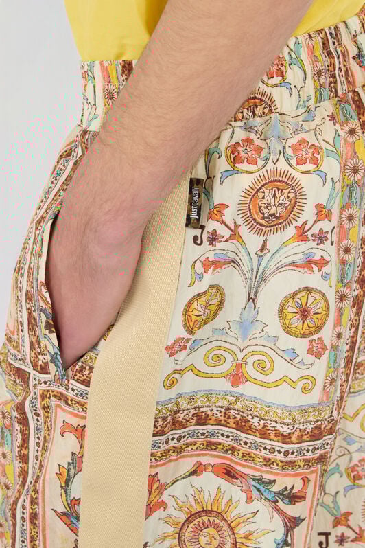 JC Shorts mit Persian-Tarot-Print 744 BEIGE + 217 AZZU WFT022-WF049