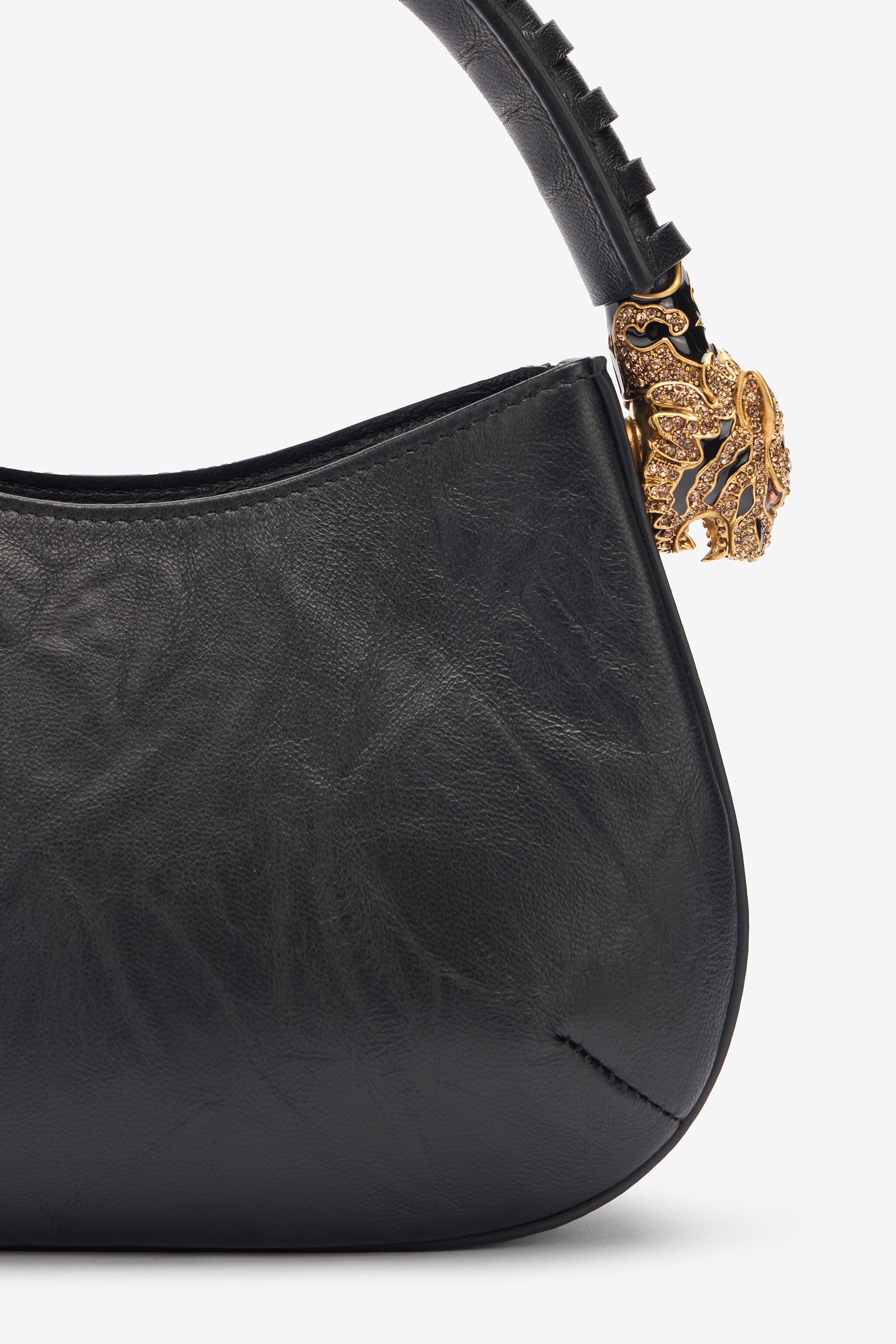 RC Leather Hobo Roar Bag Black TWB002-PNE01