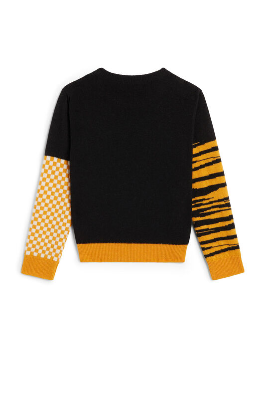 JU Maglia con motivo Zebra Chess JU Maglia con motivo Zebra Chess RED/BLACK/YELLOW JJM554-MQ033