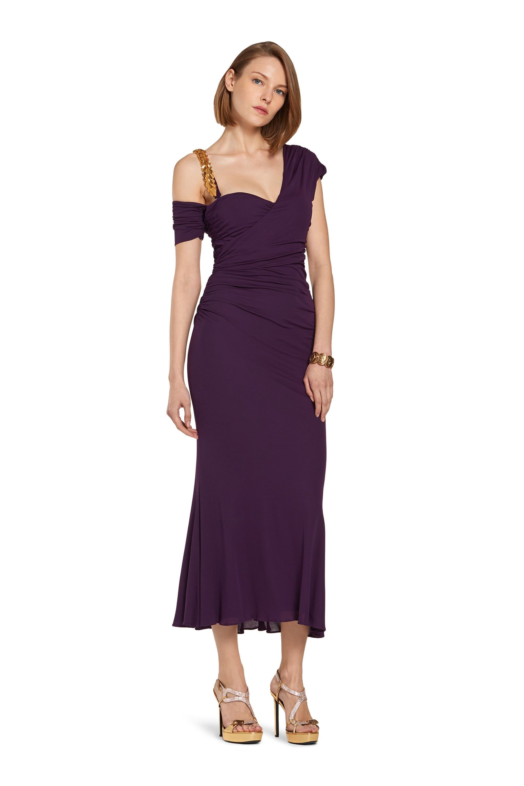 RC Ruched Maxi Dress Lila JQT193-JJ035