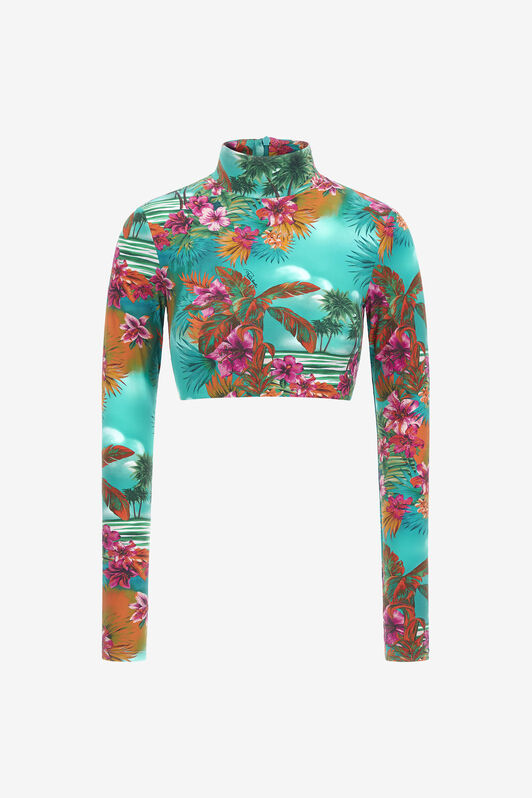RC Crop top Hawaii print Azul claro SKT601-LNI84