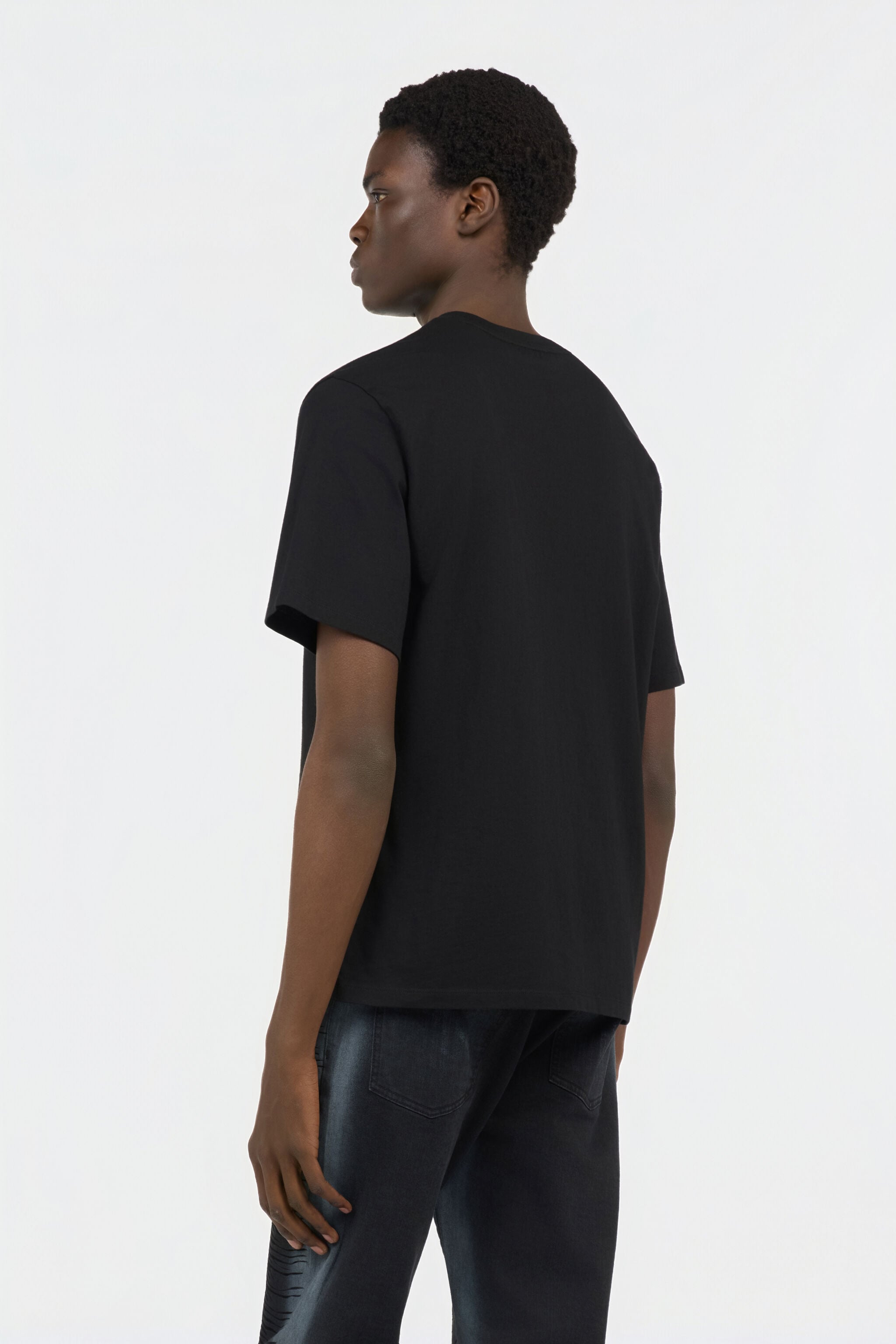 RC Black T-shirt with embroidered logo BLACK SOT60D-JD001