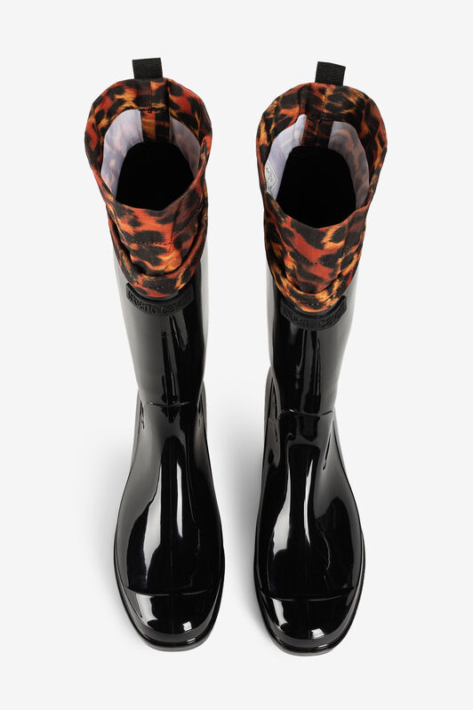 RC Cheetah-Print Boots Black JSS001-AB076
