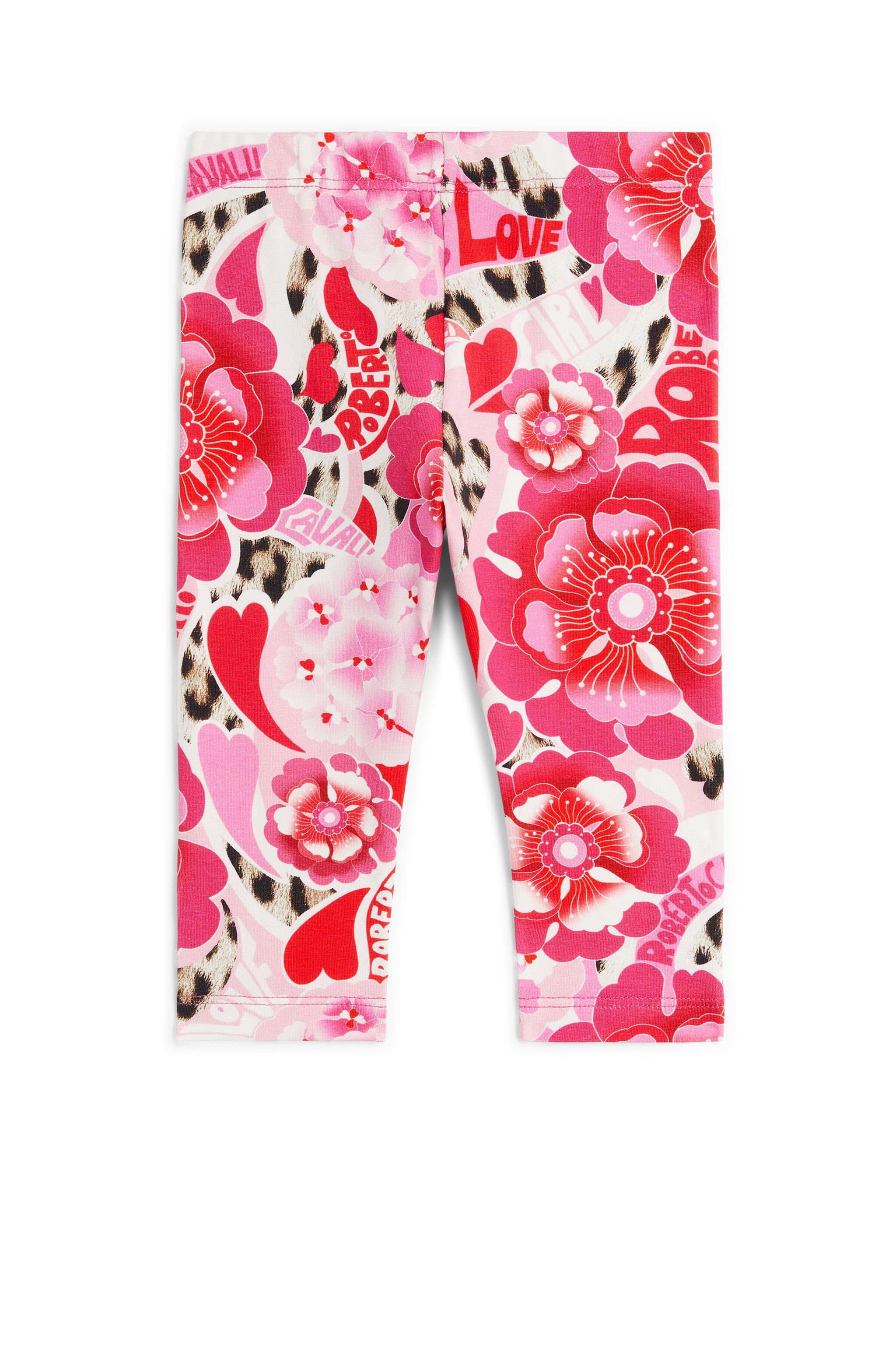 JU Floral-print pull-on leggings FUXIA/MULTICOLOR LJT227-JMZ27