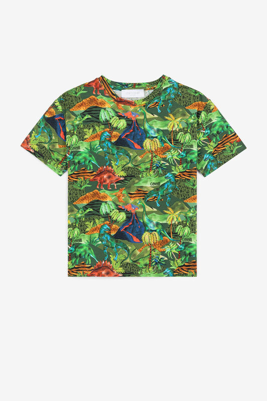 JU Jungle-Print T-Shirt Green QJT634-JVF60