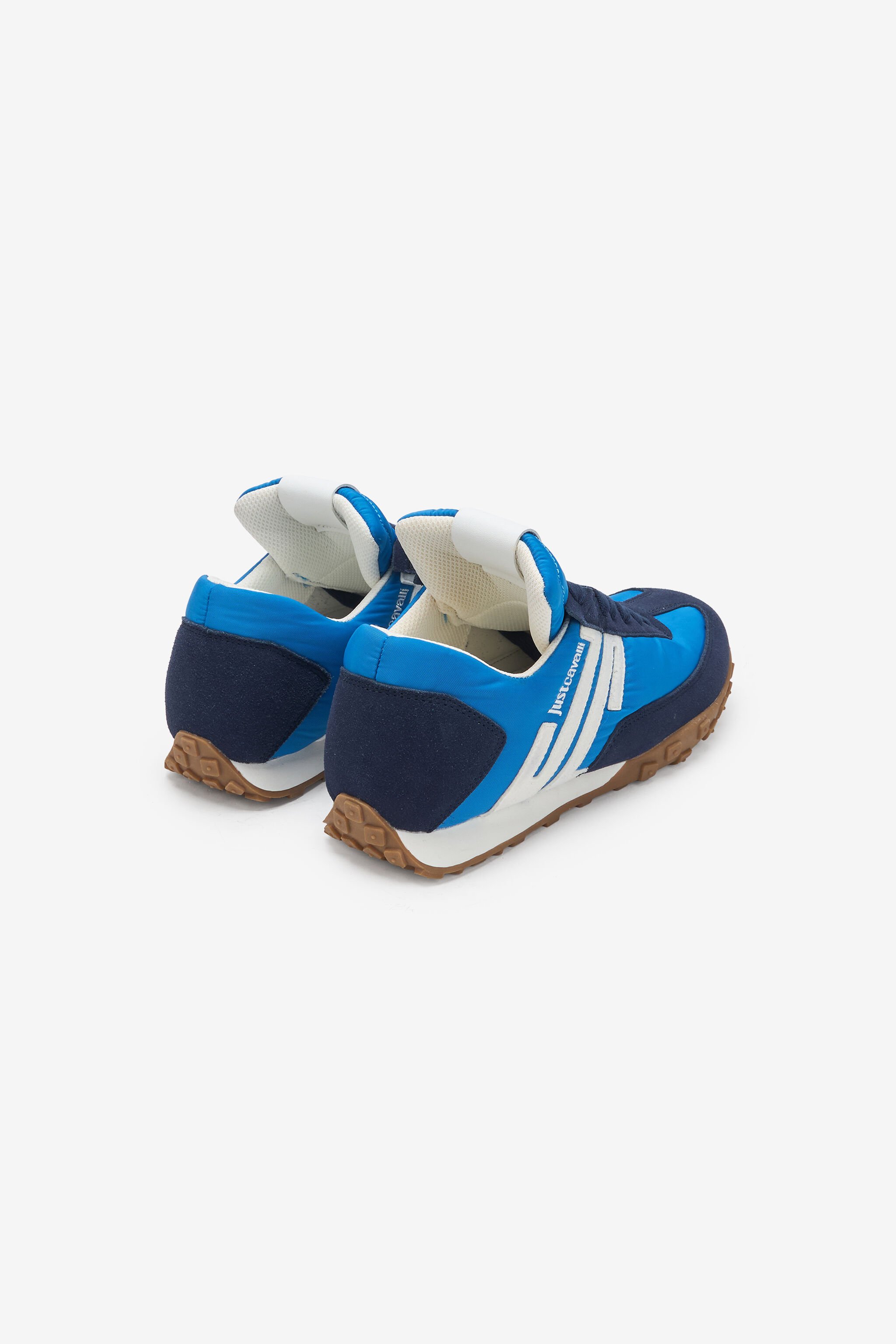 JC Blue Nylon And Leather Sneakers 264 BLU WFS030-WF238