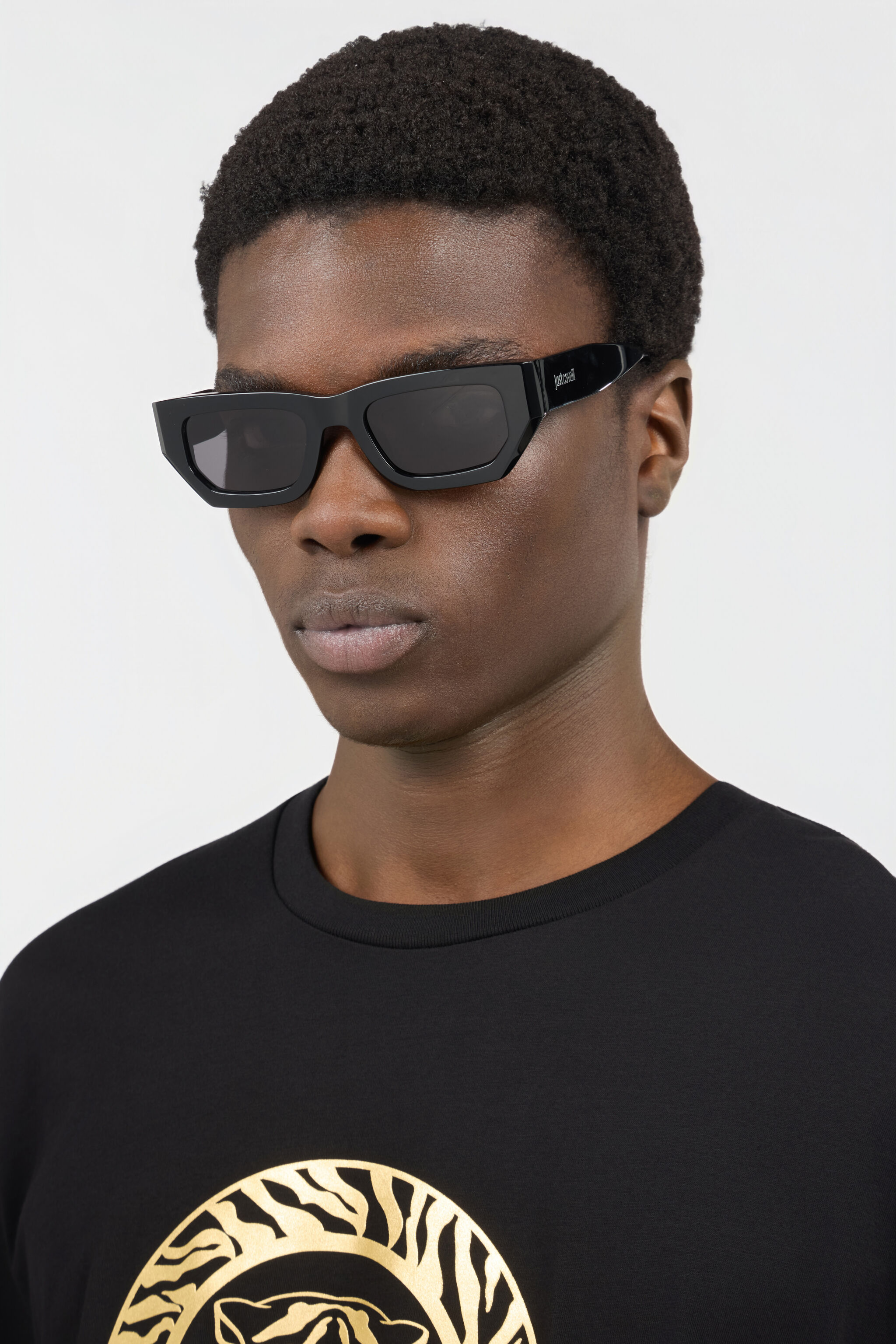 JC Occhiale dal frontale rettangolare JC Occhiale dal frontale rettangolare SHINY BLACK VALD18-ID258