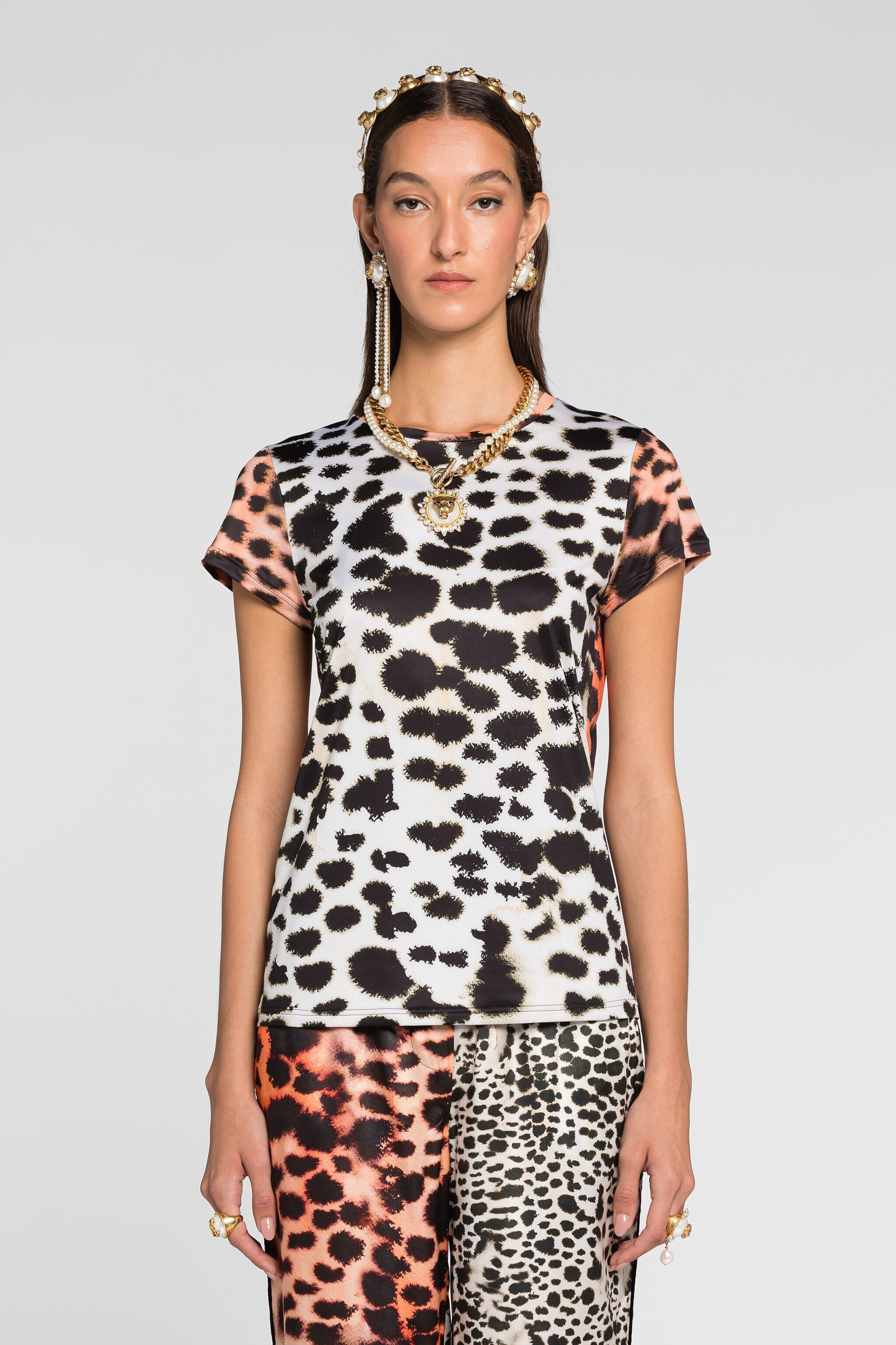 RC Leopard-print t-shirt Black/White QKT60H-LNF49