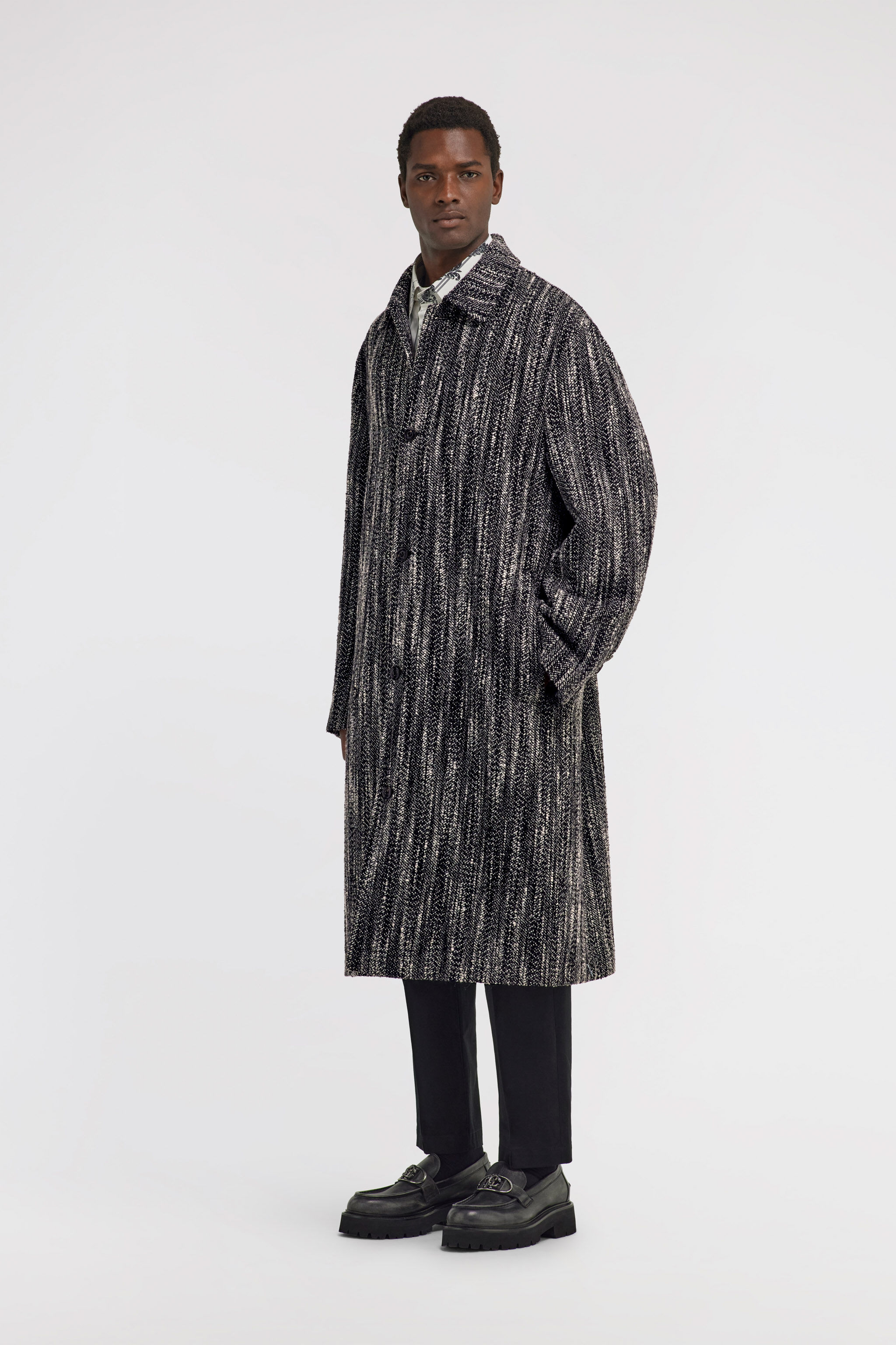RC Wool Blend Overcoat Black TRT520-TD009