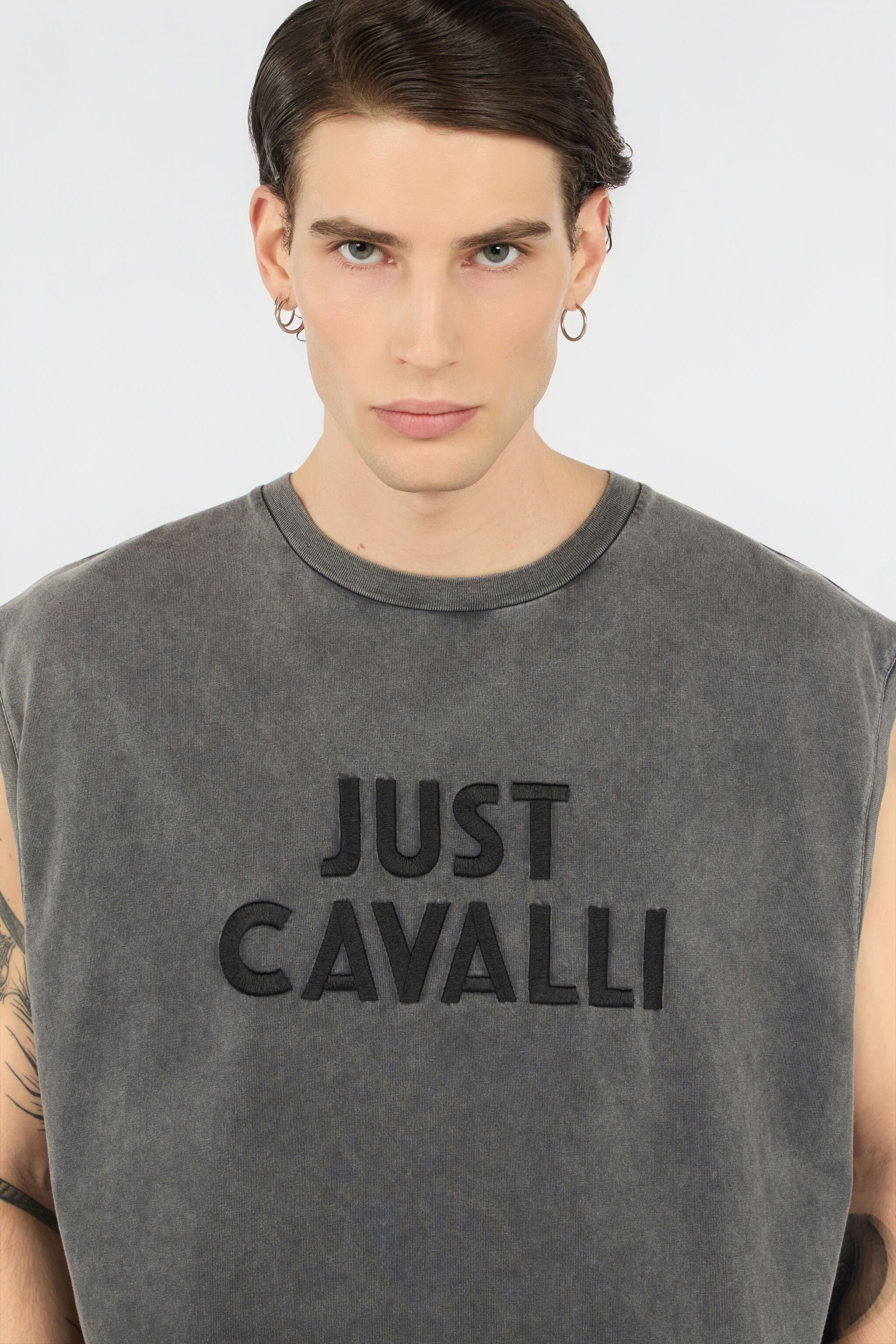 JC T-shirt Grigia Con Logo JC T-shirt Grigia Con Logo BLACK WFT066-WF096