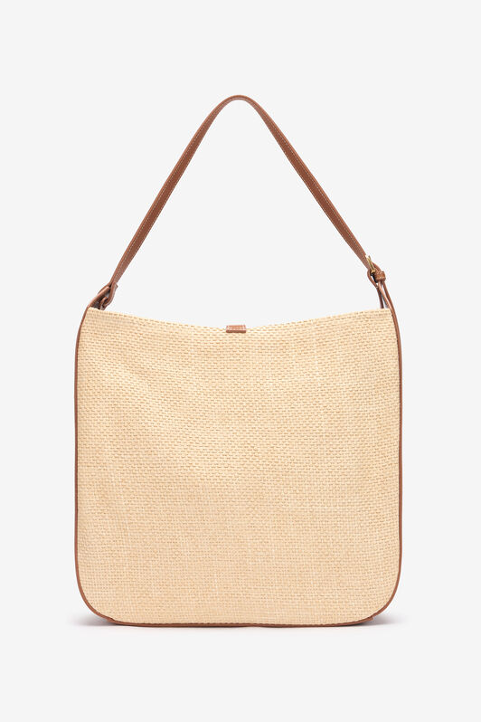 RC Grand Sac D’Épaule Effet Raphia Marron clair UWB006-PZI06