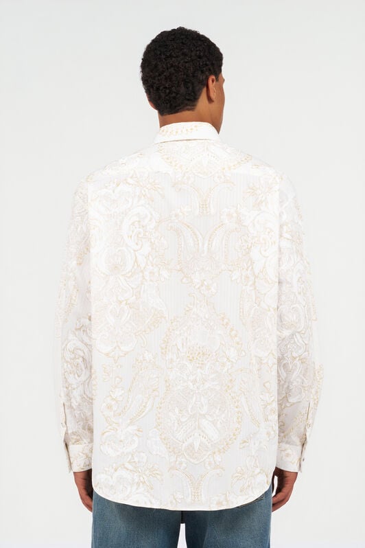 RC White Shirt with Ornamental Motif WHITE WRT722-2NR36