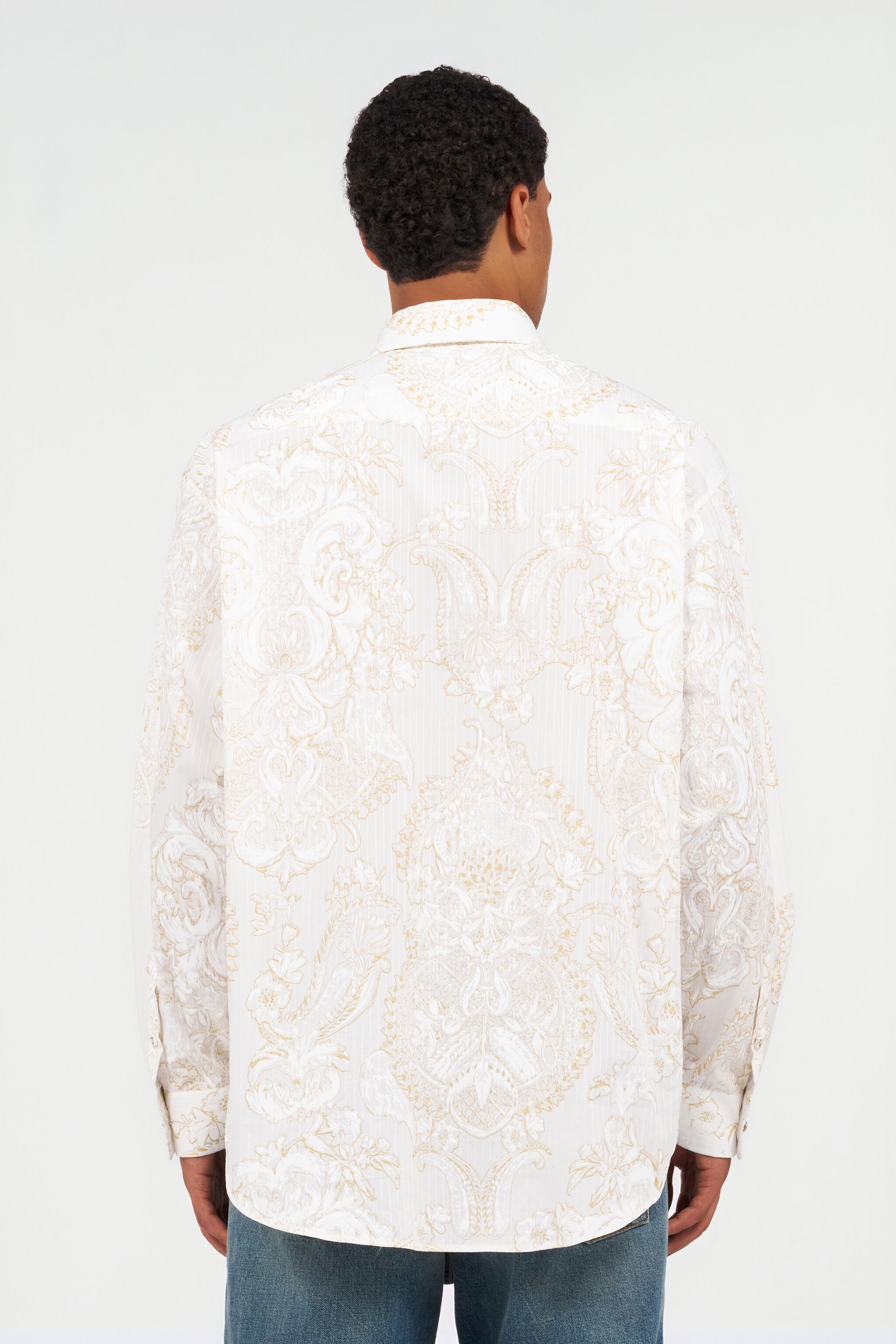 RC White Shirt with Ornamental Motif WHITE WRT722-2NR36