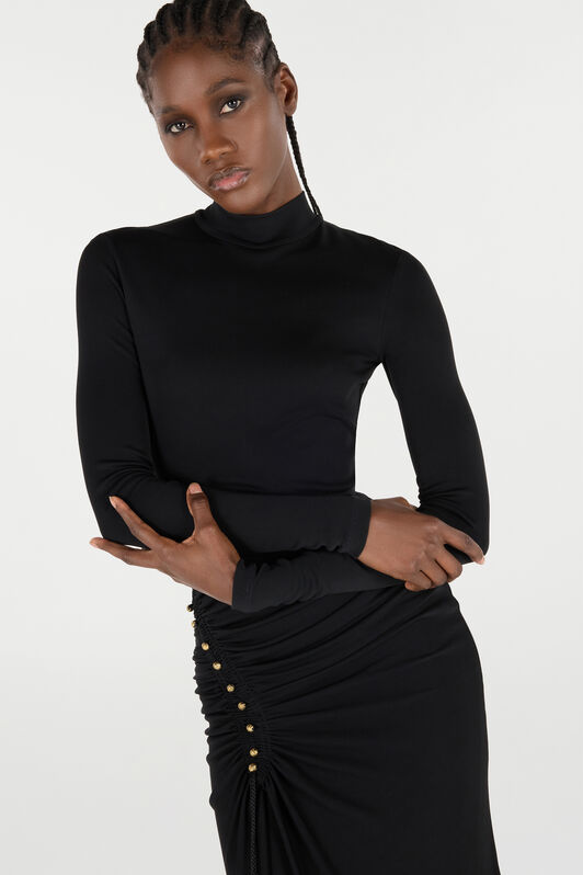RC Long Dress with Gathered Detail RC Long Dress with Gathered Detail Schwarz VQT109-JE034