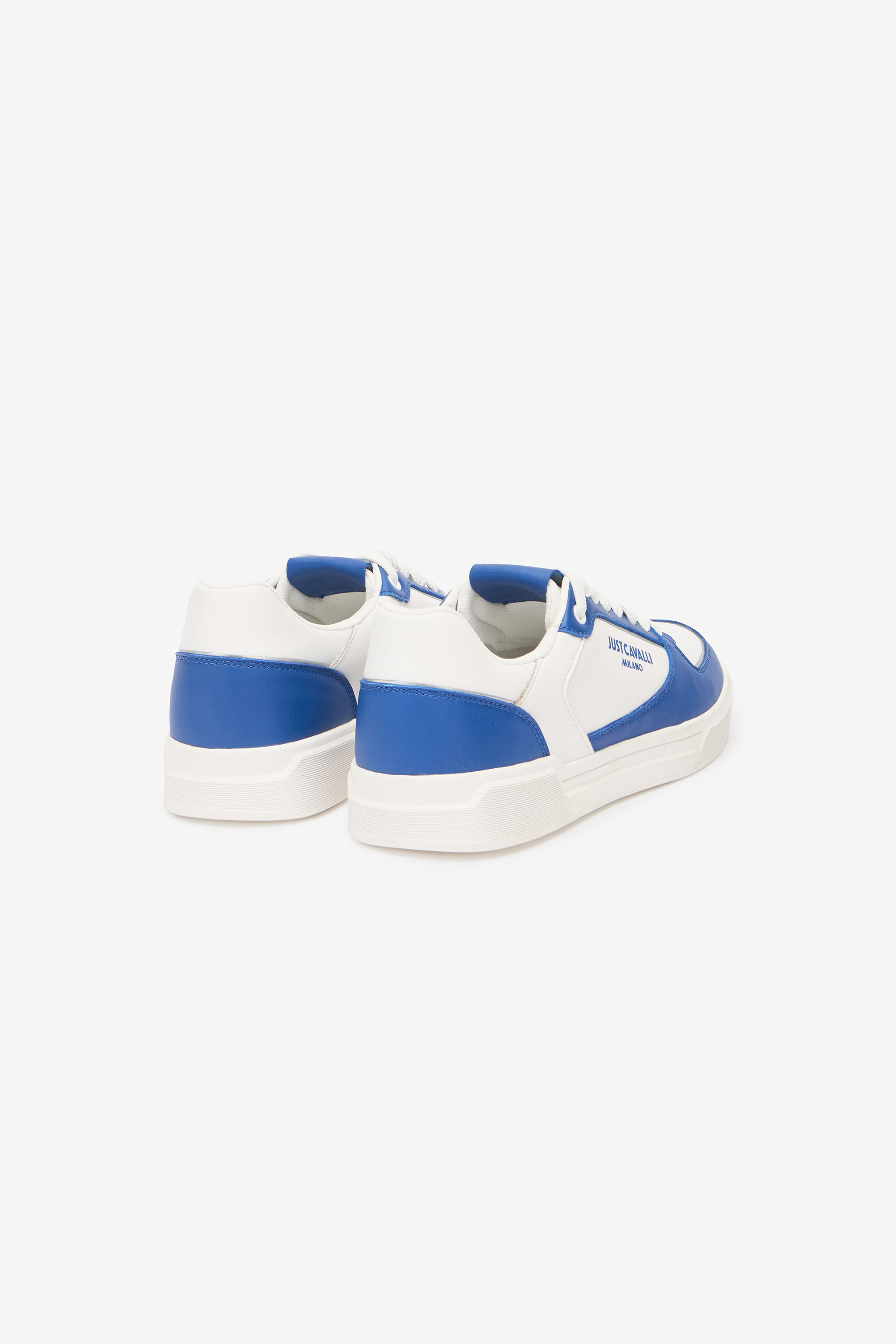 JC Color-Block Lace-Up Sneakers White/Blue UFS015-UF290