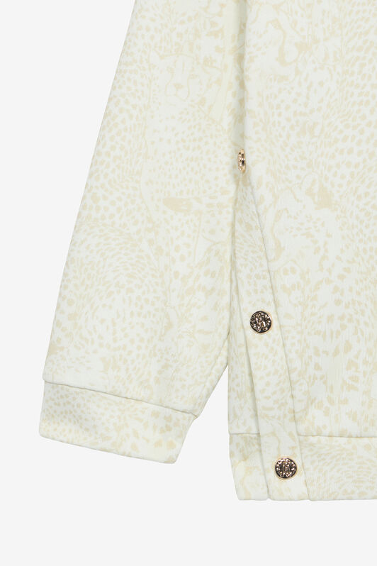 JU Hooded Sweatshirt With Cheetah Print Ivory UJT69G-5OO35