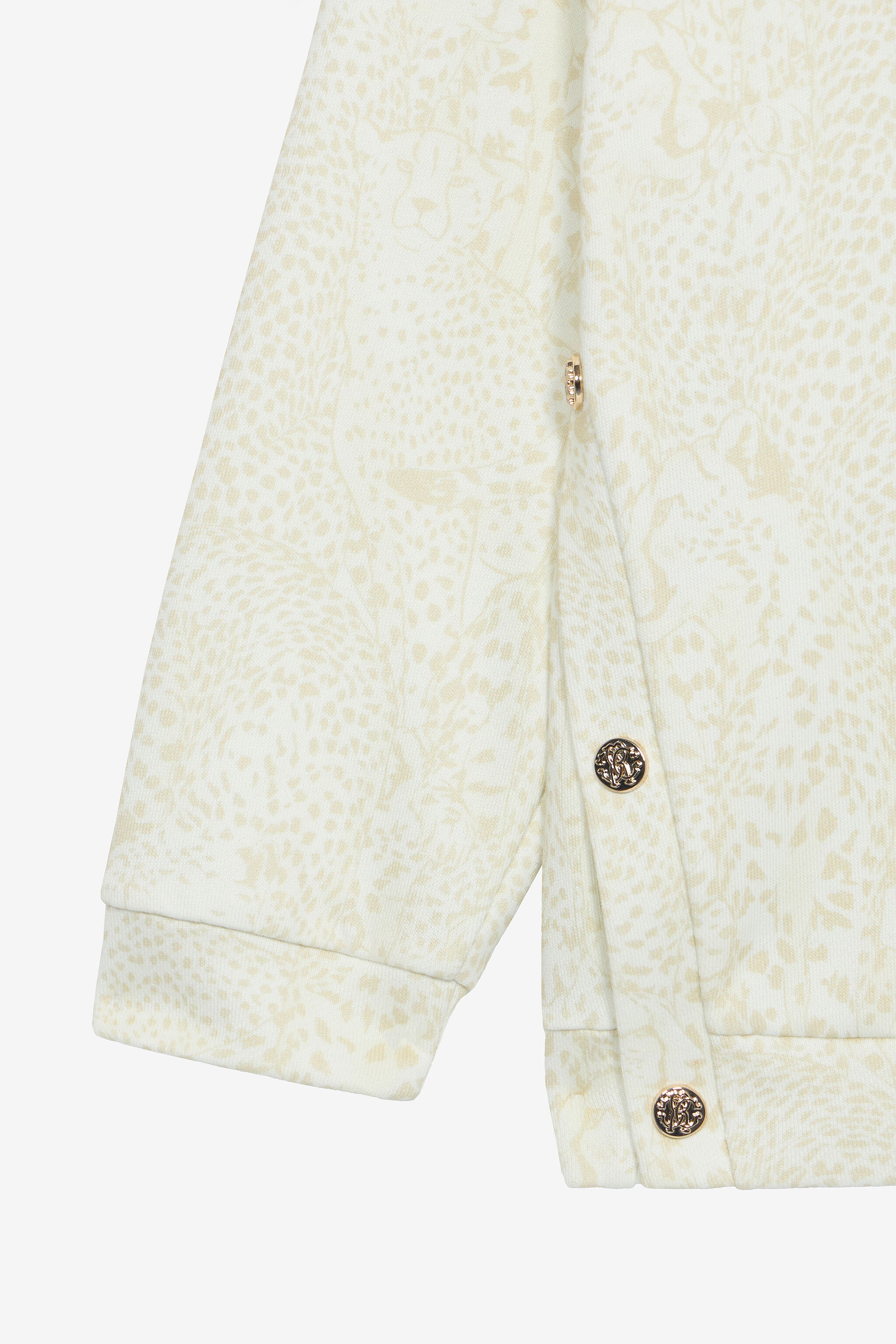 JU Hooded Sweatshirt With Cheetah Print Ivory UJT69G-5OO35